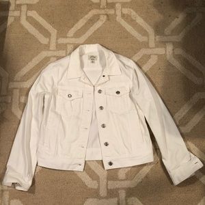 J. Crew White Denim Jacket